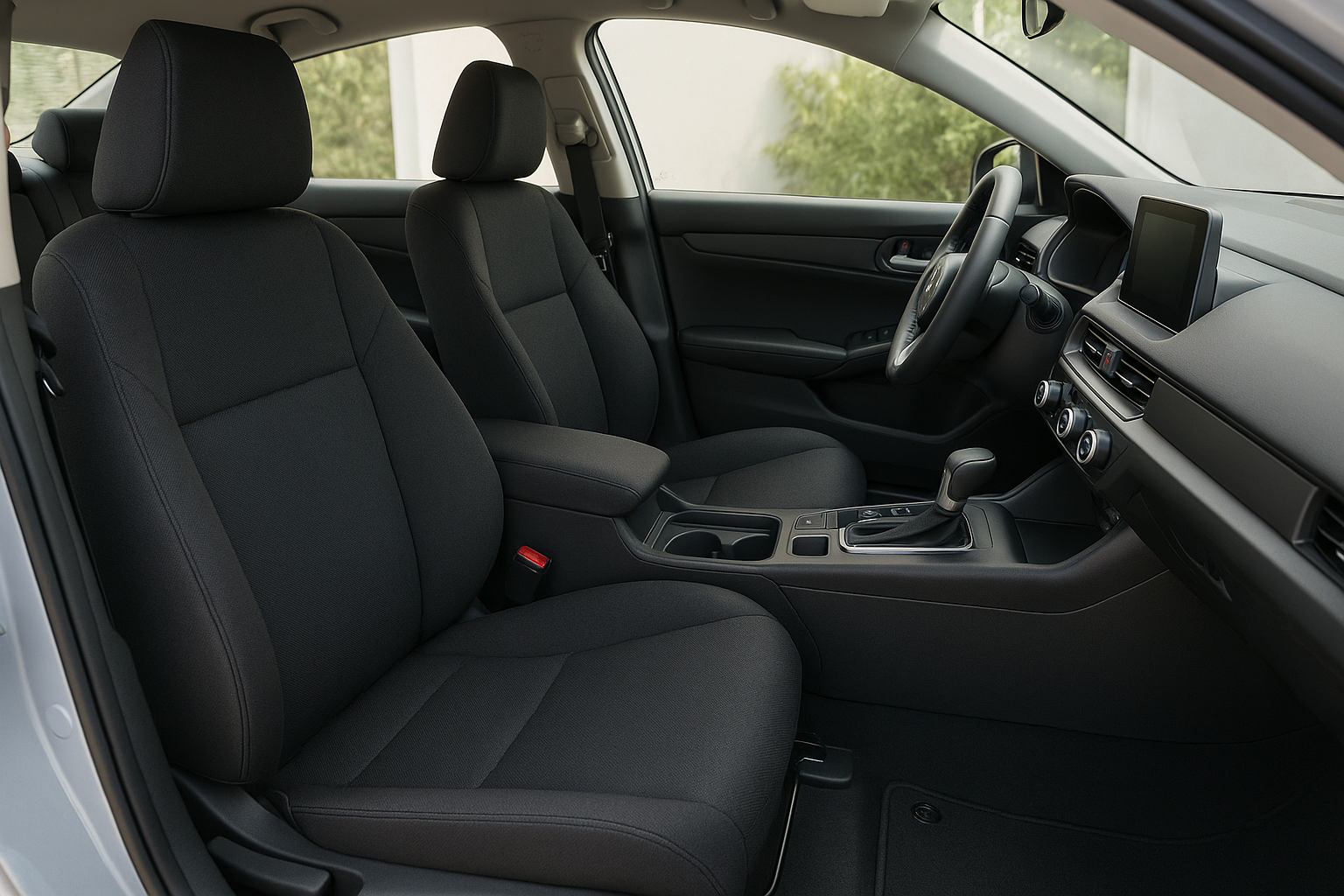 2026 Honda Accord LX front seats in black cloth