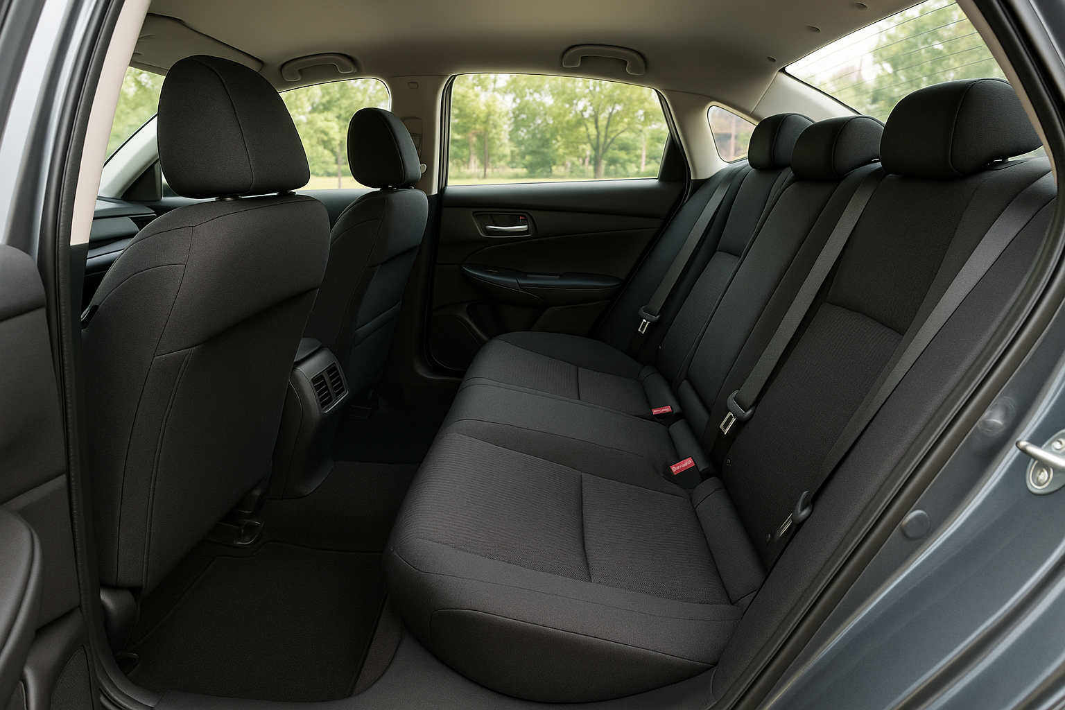 2026 Honda Accord LX rear seats in black cloth
